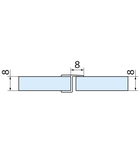 Photo: Vertical seal between glass 8mm