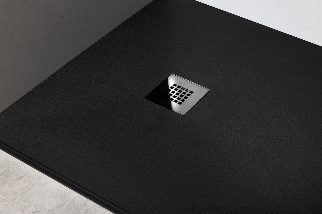 Gelco MITIA sprchová vanička z litého mramoru, obdélník 120x90cm, černá PMC12090