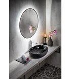 Photo: PRIORI counter top ceramic washbasin 58x40 cm, black