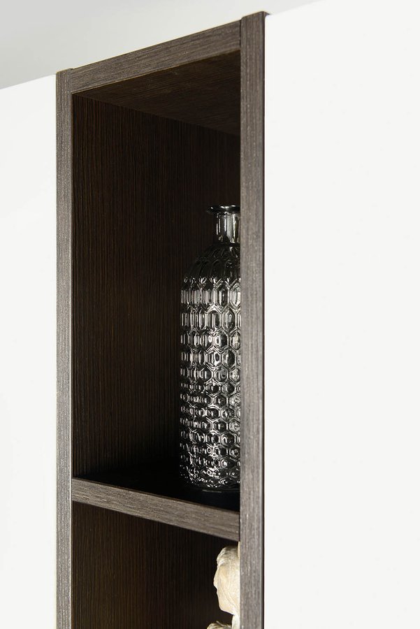 Sapho ESPACE otevřená policová skříňka 20x172x32cm, černá matná ESC100-3535