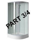 Photo: AIGO dveře a pevné části čiré sklo, těsnění, profily, komponent 3/4