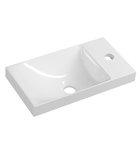 Photo: AGOS Cultured Marble Washbasin without overflow 40x22 cm, white/left/right