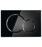 Photo: GEBERIT SIGMA01 Dual Flush Plate, black shine, plastic