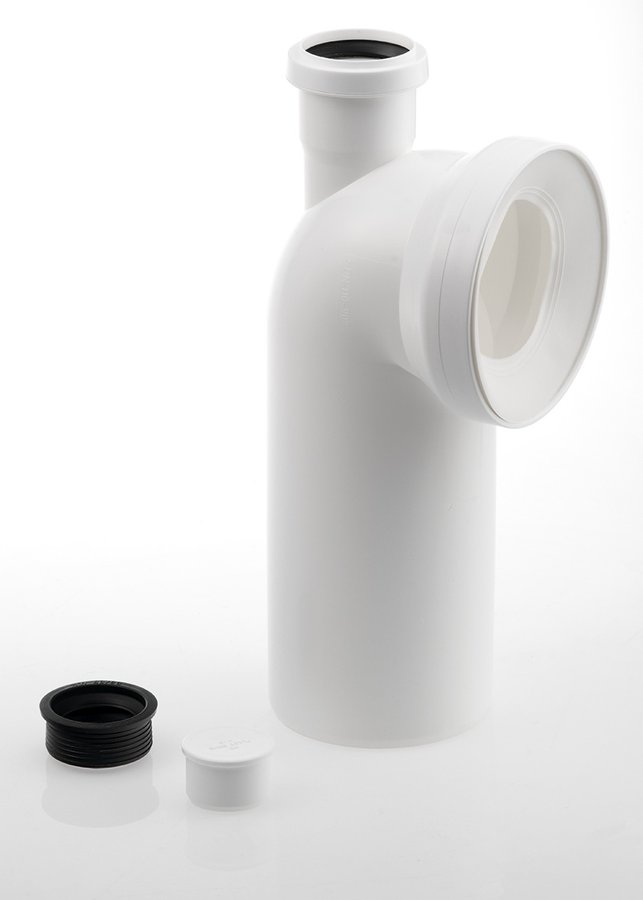 Bruckner Koleno s přípojkou 90 dopojení k WC, 110mm 159.313.0