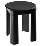 Photo: COLORED bathroom stool 37x39x37cm, ABS, black matt