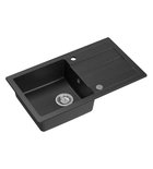 Photo: Inset Granite Sink with drainer, 77x44cm, black