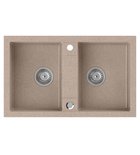 Photo: Double Granite Sink, 78x48cm, beige