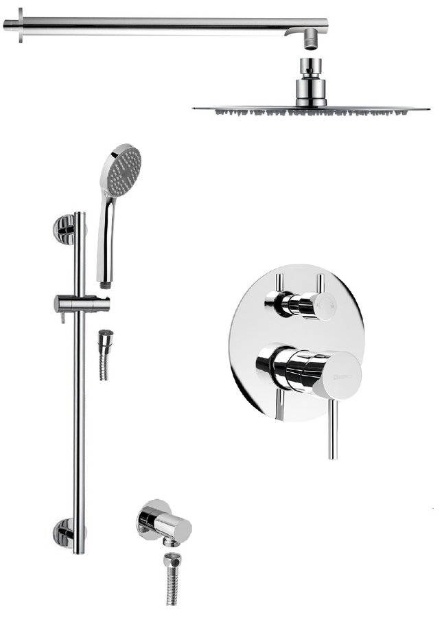 RHAPSODY podomítkový sprchový set s pákovou baterií, 2 výstupy, posuvný držák sprchy, chrom 5583Q-02