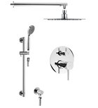 Photo: RHAPSODY concealed shower set with water tap, 2 outlets, sliding shower holder, chrome