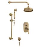 Photo: KIRKÉ podomítkový sprchový set s pákovou baterií, 2 výstupy, bronz