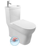 Photo: HYGIE WC Close Coupled Toilet incl. Flush Mechanism, P-trap/S-trap