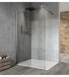 Photo: VARIO CHROME jednoczęściowa kabina prysznicowa Walk-In, montaż przy ścianie, szkło czyste, 700 mm