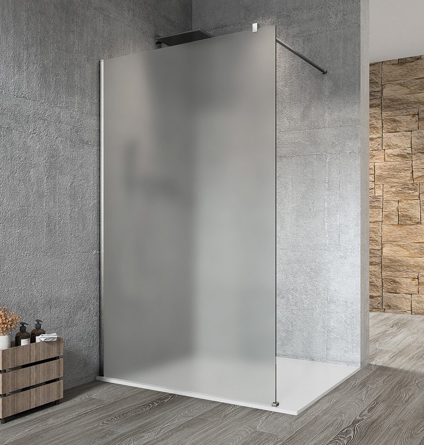 VARIO CHROME jednodílná sprchová zástěna k instalaci ke stěně, matné sklo, 700 mm GX1470GX1010
