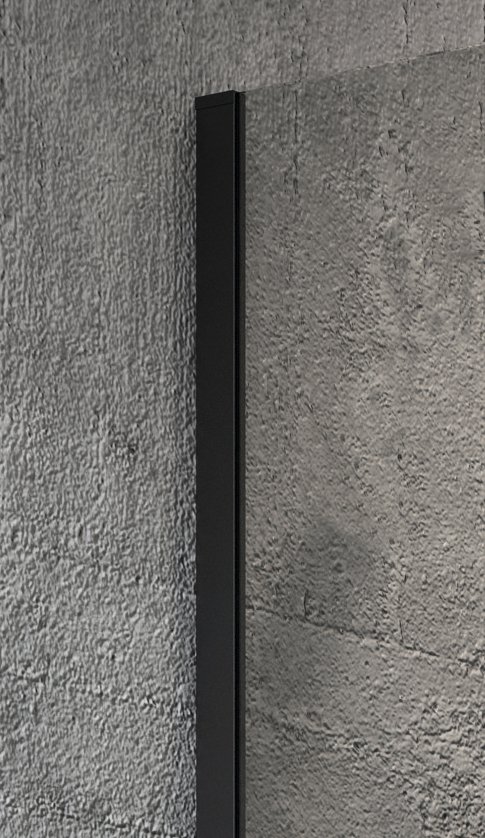 Gelco VARIO BLACK jednodílná sprchová zástěna k instalaci ke stěně, čiré sklo, 1200 mm GX1212GX1014