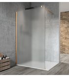 Photo: VARIO GOLD One-piece shower glass panel, wall-mount, matt glass, 700 mm