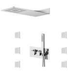 Photo: LATUS Concealed Shower Set with thermostatic shower mixer, including hand shower, 3 Outlets, chrome