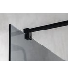 Photo: VARIO BLACK One-piece shower glass panel, freestanding, matt glass, 1200 mm