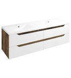 Photo: WAVE Doppelunterschrank 149,7x50x47,8cm, weiß/Eiche collingwood