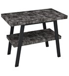 Photo: TWIGA umývadlový stolík 80x72x50 cm, čierna matná/štiepaný kameň