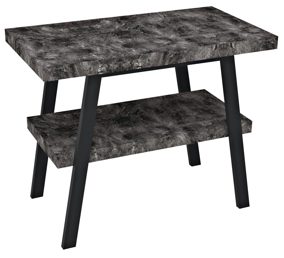 TWIGA umyvadlový stolek 90x72x50 cm, černá mat/štípaný kámen VC442-90-9