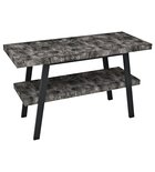 Photo: TWIGA umyvadlový stolek 110x72x50 cm, černá mat/štípaný kámen