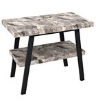 Photo: TWIGA umývadlový stolík 80x72x50 cm, čierna matná/šedý kameň
