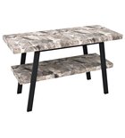 Photo: TWIGA umyvadlový stolek 110x72x50 cm, černá mat/šedý kámen
