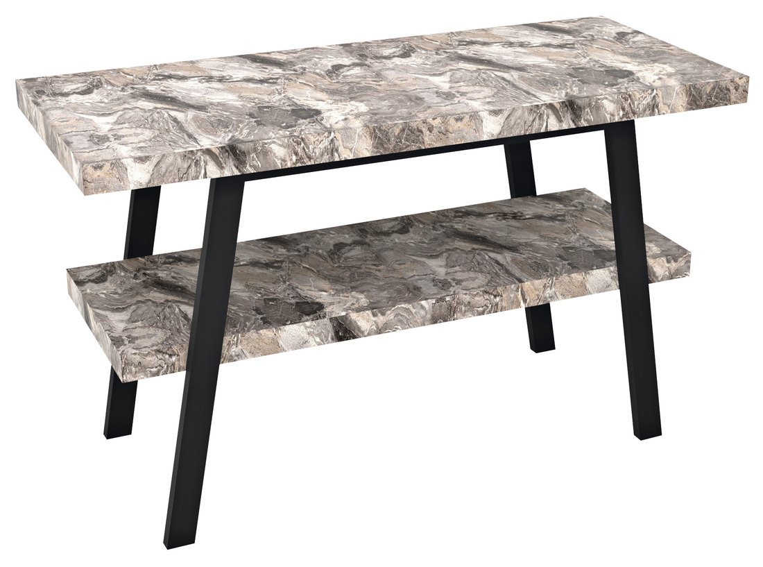 TWIGA umyvadlový stolek 110x72x50 cm, černá mat/šedý kámen VC453-110-10
