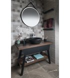 Photo: TWIGA washbasin table 130x72x50 cm, black matt/grey stone