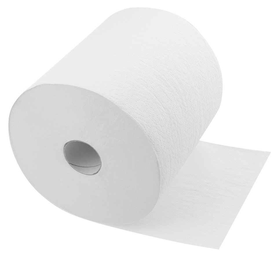 Papírové ručníky dvouvrstvé v roli, 6 ks, pr. role 19,6cm, 140m, dutinka 45mm 306AC122-44