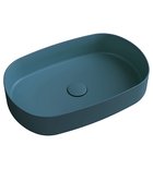 Photo: INFINITY OVAL Countertop washbasin, 55x36 cm, matt green Petrol