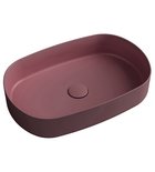 Photo: INFINITY OVAL Countertop washbasin, 55x36cm, matt Maroon Red