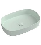Photo: INFINITY OVAL Countertop washbasin, 55x36 cm, matt green Mint