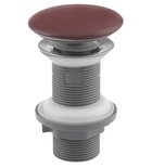Photo: Umyvadlová výpust 5/4“, click-clack, keramická zátka, tl.20-70mm, maroon red