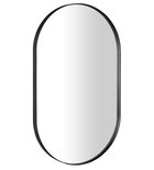 Photo: PUNO oválné zrcadlo v kovovém rámu 50x85cm, černá mat