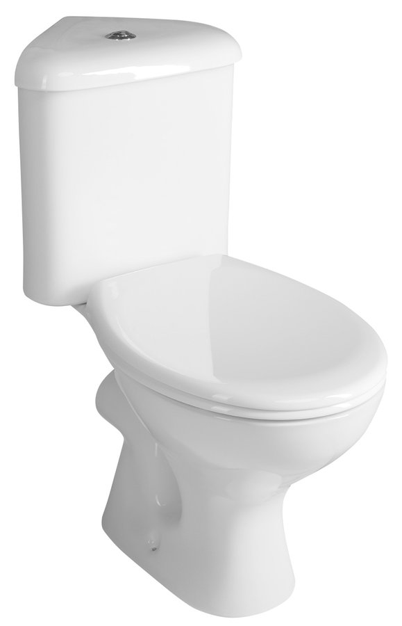 CLIFTON rohové WC kombi, dvojtlačítko 3/6l, zadní/spodní odpad, bílá FS1PK