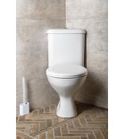 Photo: CLIFTON kompakt WC narożny, mechanizm spłukujący 3/6l, odpływ poziomy, biały