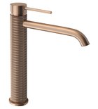 Photo: FLAWO Tall Washbasin Mixer Tap without Pop Up Waste, copper matt