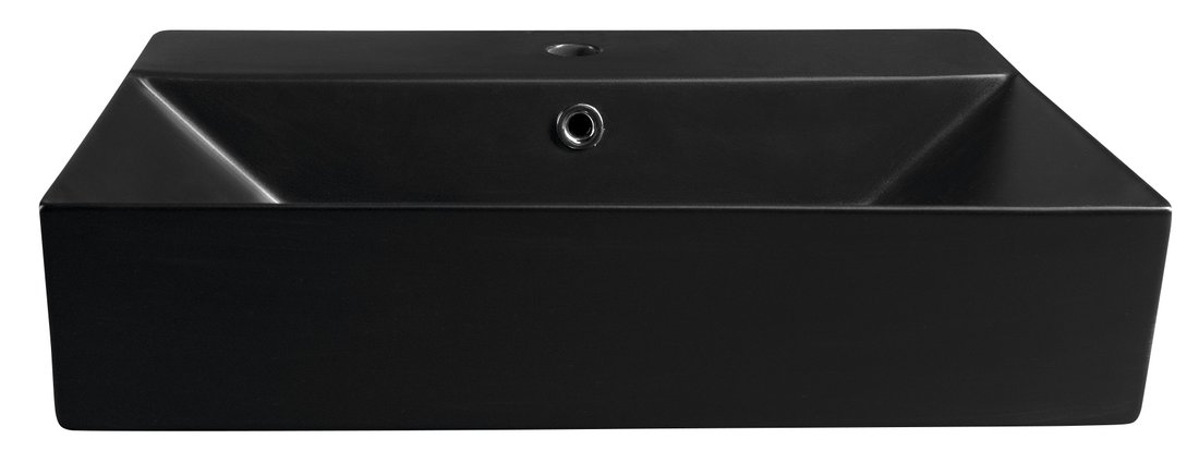 Isvea SISTEMA keramické umyvadlo 60x42cm, černá mat 10SF50060-2N