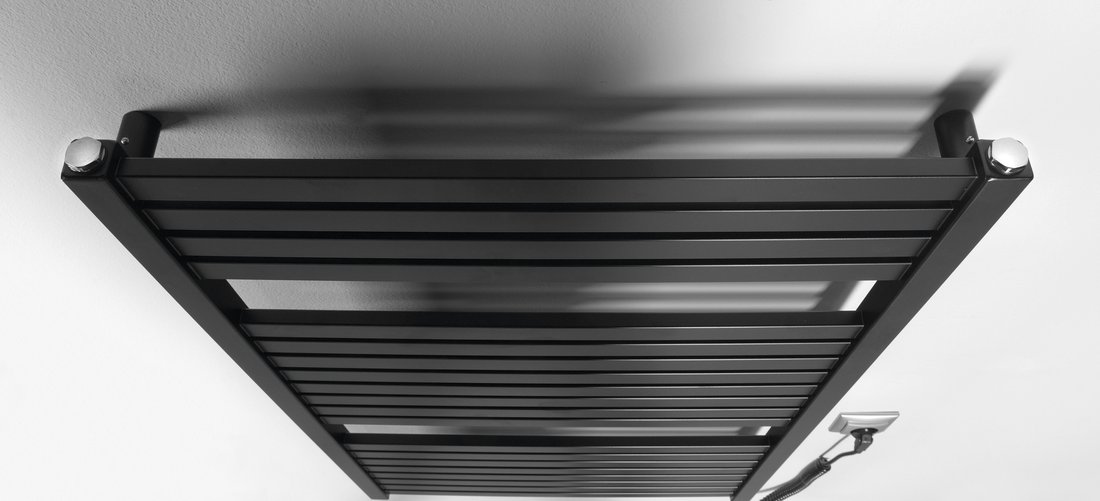 Aqualine TONDI-E elektrické otopné těleso rovné 600x970 mm, 400 W, černá mat DE466T