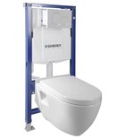 Photo: Nera Wand-WC mit UP-Spülkasten aus Gipskarton und Geberit Druckknopf, weiß