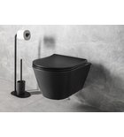 Photo: AVVA závesná WC misa, Rimless, 35,5x53cm, čierna matná