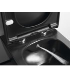 Photo: AVVA závesná WC misa s bidet. spŕškou, Rimless, 35,5x53 cm, čierna matná