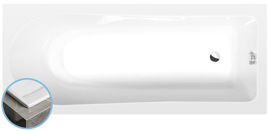 LISA SLIM obdélníková vana 170x70x47cm, bílá 87111S