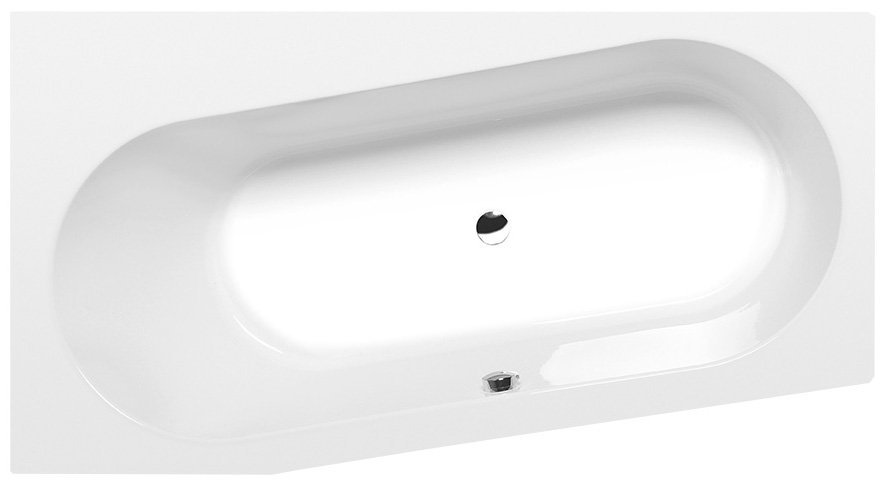 Polysan ASTRA WL SLIM asymetrická vana 165x90x48cm, bílá 30611S