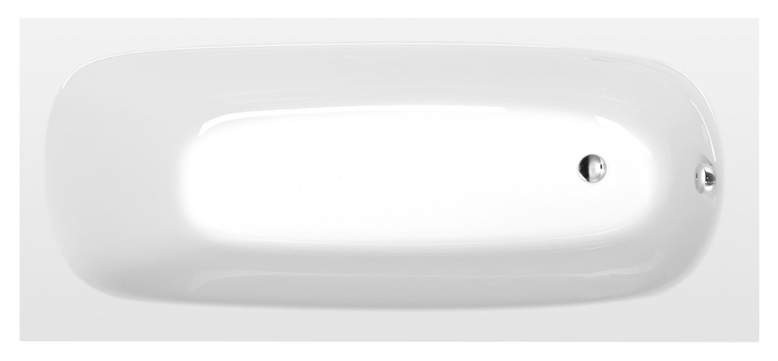Polysan EBRO SLIM obdélníková vana 170x75x39cm, bílá 26711S