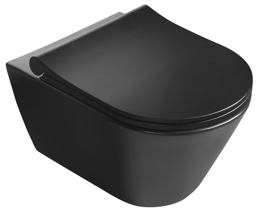 Sapho WC sedátko, SLIM, Soft Close, černá mat 100787-110