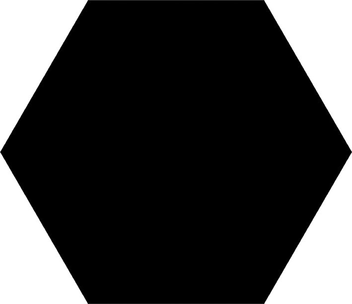 SOLID dlažba Black Hex 22x25 (bal=1,04m2)