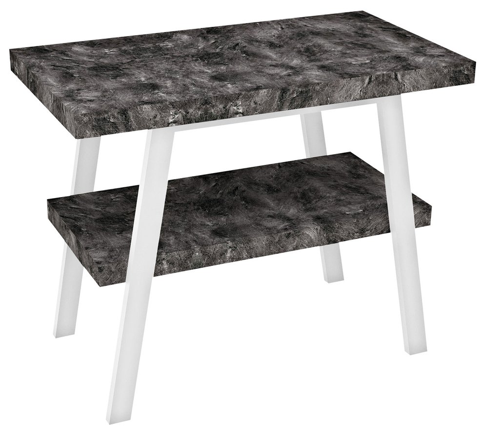 TWIGA umyvadlový stolek 80x72x50 cm, bílá mat/štípaný kámen VC442W-80-9