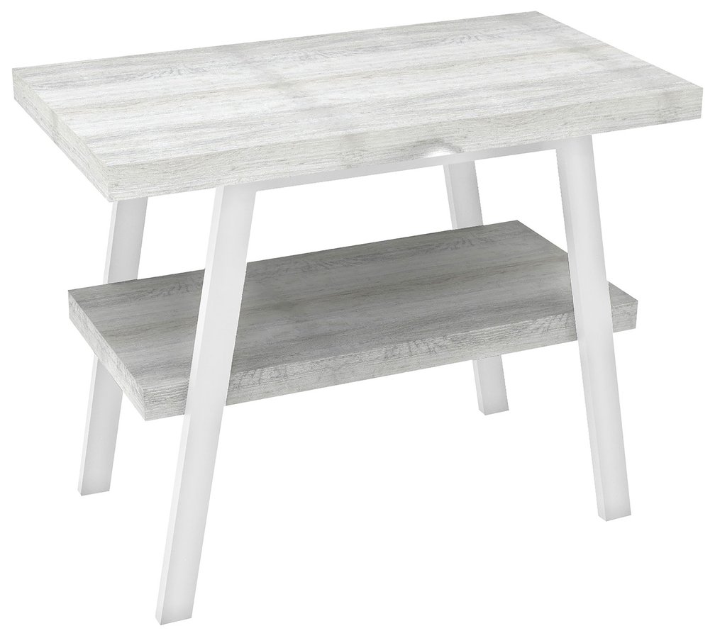 TWIGA umyvadlový stolek 80x72x50 cm, bílá mat/dub starobílý VC442W-80-5